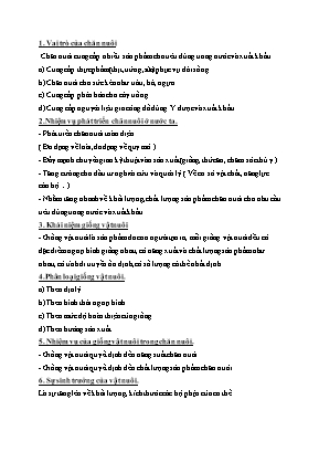 Đề thi học kì 2 môn Công nghệ Lớp 7